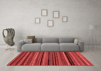 Machine Washable Abstract Red Modern Rug, wshabs2261red