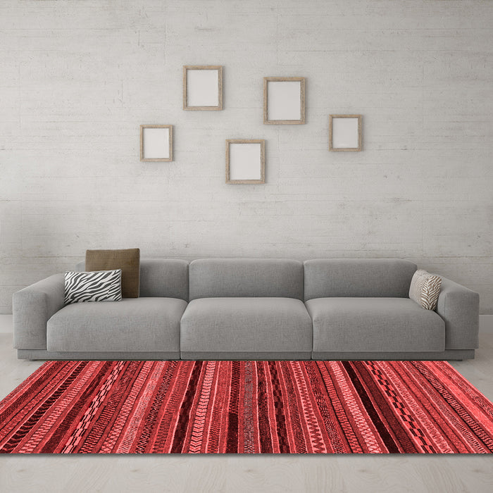Modern Red Washable Rugs