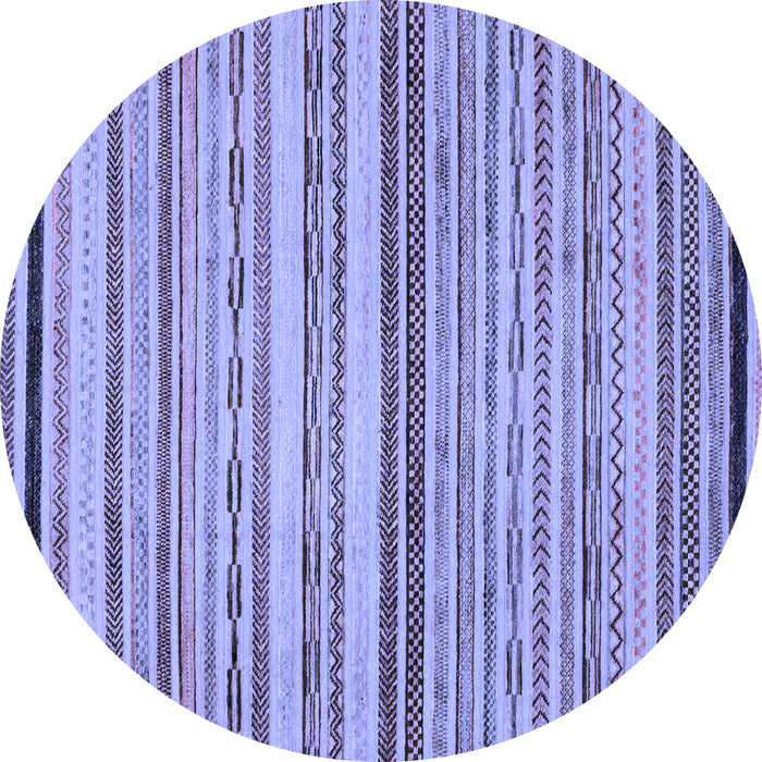 Round Machine Washable Abstract Blue Modern Rug, wshabs2262blu