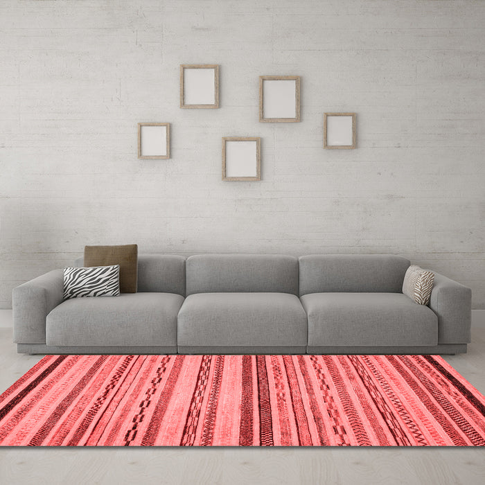 Modern Red Washable Rugs
