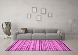Machine Washable Abstract Purple Modern Area Rugs in a Living Room, wshabs2262pur