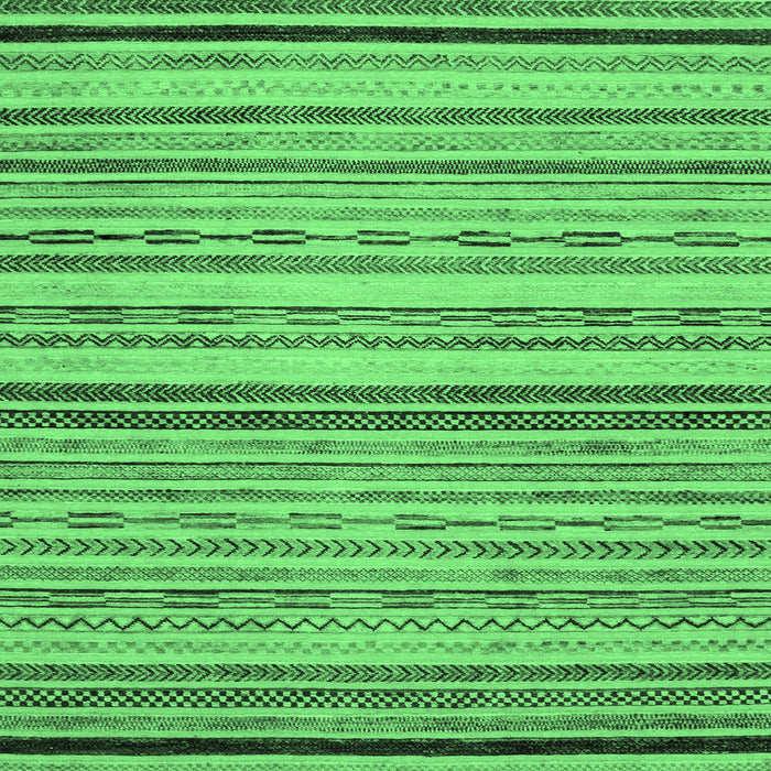 Square Machine Washable Abstract Emerald Green Modern Area Rugs, wshabs2262emgrn