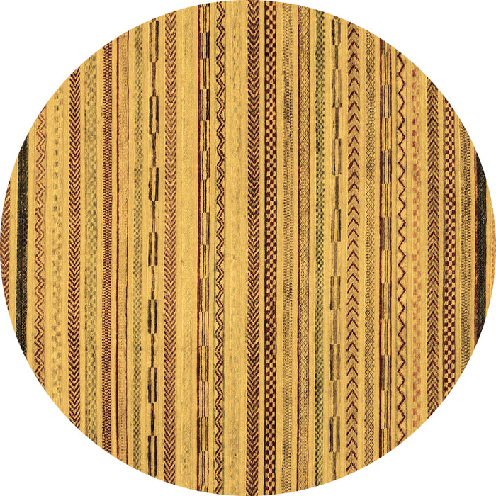 Round Abstract Brown Modern Rug, abs2262brn