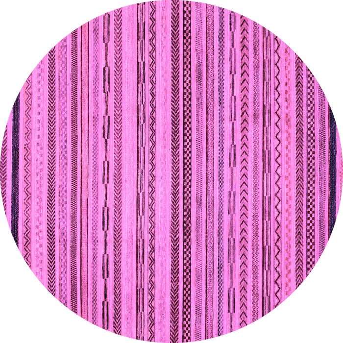 Round Abstract Purple Modern Rug, abs2262pur