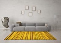 Machine Washable Abstract Yellow Modern Rug, wshabs2262yw