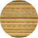 Round Abstract Sedona Brown Modern Rug, abs2262