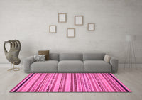 Machine Washable Abstract Pink Modern Rug, wshabs2262pnk