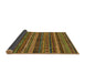 Sideview of Abstract Red Brown Modern Rug, abs2263