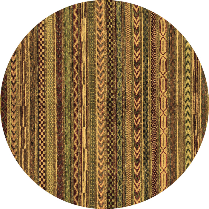 Round Abstract Brown Modern Rug, abs2263brn