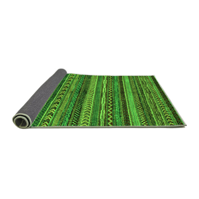 Sideview of Abstract Green Modern Rug, abs2263grn