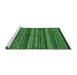 Sideview of Machine Washable Abstract Emerald Green Modern Area Rugs, wshabs2263emgrn