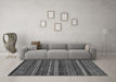 Machine Washable Abstract Gray Modern Rug in a Living Room,, wshabs2263gry