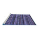 Sideview of Machine Washable Abstract Blue Modern Rug, wshabs2263blu