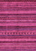 Machine Washable Abstract Pink Modern Rug, wshabs2263pnk