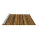 Sideview of Machine Washable Abstract Brown Modern Rug, wshabs2263brn