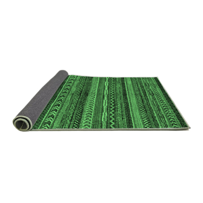 Sideview of Abstract Emerald Green Modern Rug, abs2263emgrn