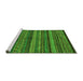 Sideview of Machine Washable Abstract Green Modern Area Rugs, wshabs2263grn