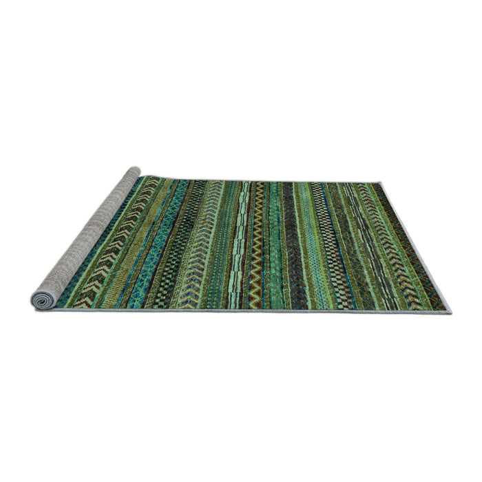 Sideview of Machine Washable Abstract Light Blue Modern Rug, wshabs2263lblu
