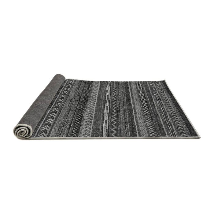 Sideview of Abstract Gray Modern Rug, abs2263gry