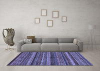 Machine Washable Abstract Blue Modern Rug, wshabs2263blu