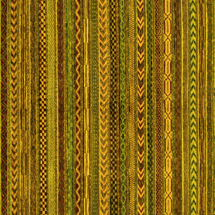 Square Abstract Yellow Modern Rug, abs2263yw