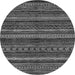 Round Machine Washable Abstract Gray Modern Rug, wshabs2263gry