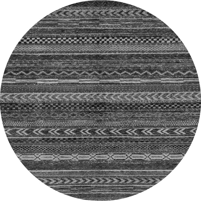 Round Abstract Gray Modern Rug, abs2263gry