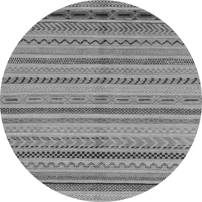 Round Abstract Gray Modern Rug, abs2264gry