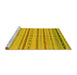 Sideview of Machine Washable Abstract Yellow Modern Rug, wshabs2264yw