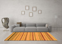 Machine Washable Abstract Orange Modern Rug, wshabs2264org