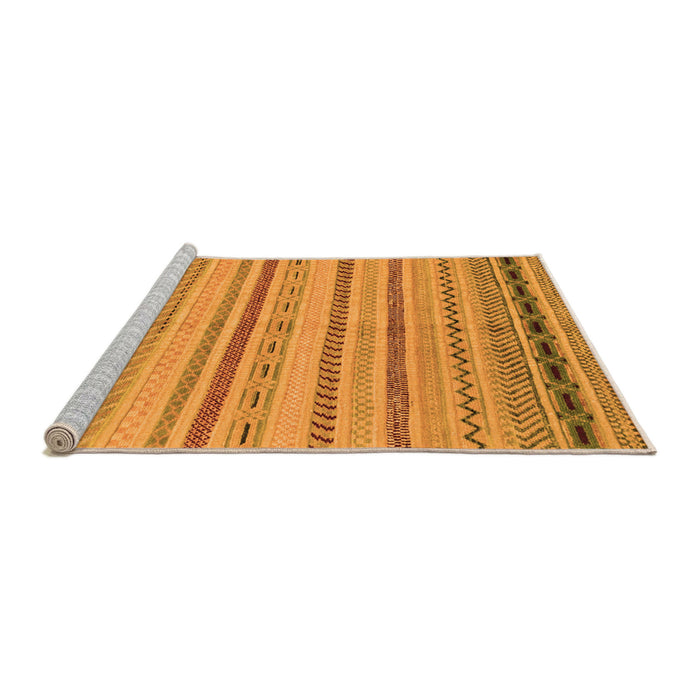 Sideview of Machine Washable Abstract Orange Modern Area Rugs, wshabs2264org