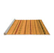 Sideview of Machine Washable Abstract Orange Modern Area Rugs, wshabs2264org