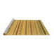 Sideview of Machine Washable Abstract Brown Modern Rug, wshabs2264brn