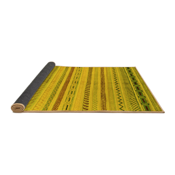 Sideview of Abstract Yellow Modern Rug, abs2264yw