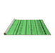 Sideview of Machine Washable Abstract Emerald Green Modern Area Rugs, wshabs2264emgrn