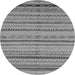 Round Machine Washable Abstract Gray Modern Rug, wshabs2264gry