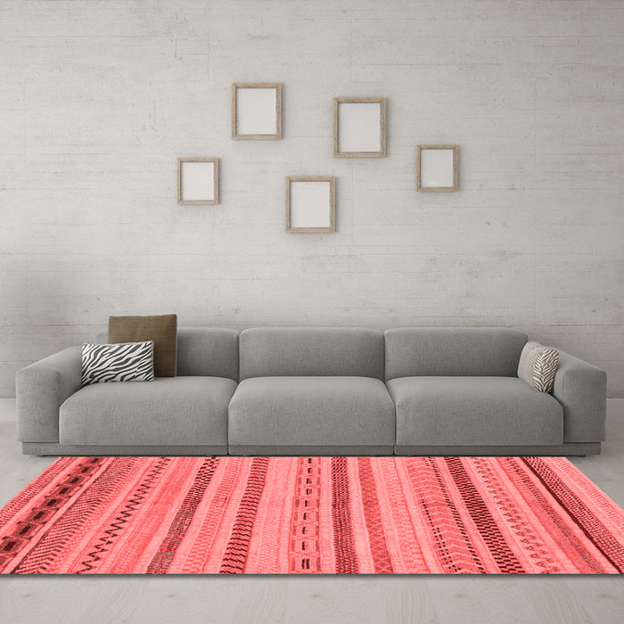 Modern Red Washable Rugs