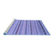 Sideview of Machine Washable Abstract Blue Modern Rug, wshabs2264blu