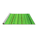 Sideview of Machine Washable Abstract Green Modern Area Rugs, wshabs2264grn