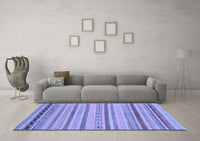 Machine Washable Abstract Blue Modern Rug, wshabs2264blu