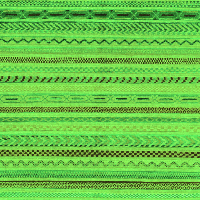 Square Machine Washable Abstract Green Modern Area Rugs, wshabs2264grn