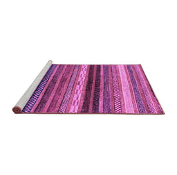 Sideview of Machine Washable Abstract Purple Modern Area Rugs, wshabs2265pur