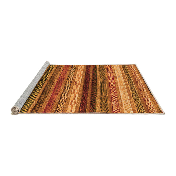 Sideview of Machine Washable Abstract Orange Modern Area Rugs, wshabs2265org