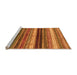 Sideview of Machine Washable Abstract Orange Modern Area Rugs, wshabs2265org