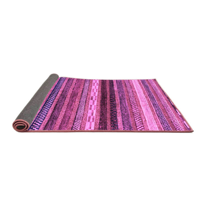 Sideview of Abstract Purple Modern Rug, abs2265pur