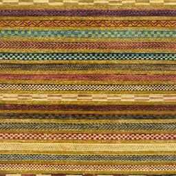 Square Abstract Orange Gold Modern Rug, abs2265