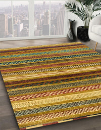 Abstract Orange Gold Modern Rug, abs2265