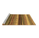 Sideview of Machine Washable Abstract Brown Modern Rug, wshabs2265brn