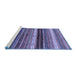 Sideview of Machine Washable Abstract Blue Modern Rug, wshabs2265blu