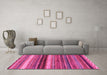 Machine Washable Abstract Pink Modern Rug in a Living Room, wshabs2265pnk